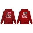 thumbnail image 1 of Girlfriend & Boyfriend Valentine's Day Gift Funny Matching Couples Hoodies Woman Red Small / Man Red X-Large, 1 of 6