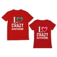 thumbnail image 1 of Girlfriend & Boyfriend Valentine's Day Gift Funny Matching Couples T-shirts Woman Red Large / Man Red XX-Large, 1 of 6