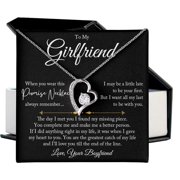 To My Girlfriend Forever Love Necklace With Heartfelt MessageBox, Girlfriend Necklace From Boyfriend On Graduation, Birthday, Wedding, Anniversary, ValentineS Day #2063, Gold Forever Love Necklace