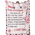 thumbnail image 1 of Girlfriend Gifts, Blanket for Girlfriend, Birthday Gifts for Girlfriend, Anniversary, Valentines Gifts for Girlfriend, I Love You Gifts for Her, Dear Girlfriend Throw Blanket, 60" * 50", 1 of 6