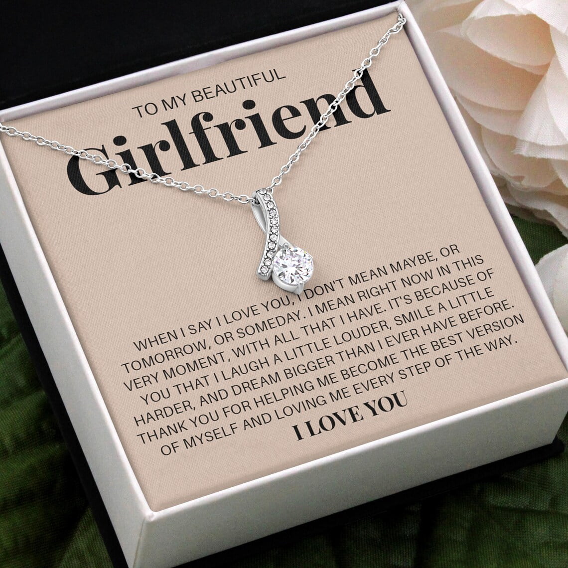 Girlfriend Jewelry To My Beautiful Girlfriend Love Necklace PerfectFor ...