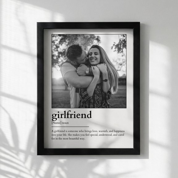 Girlfriend Photo Poster, Girlfriend Gift, Photo Definition Poster, Couple Poster, Girlfriend Birthday , Poster Print Only