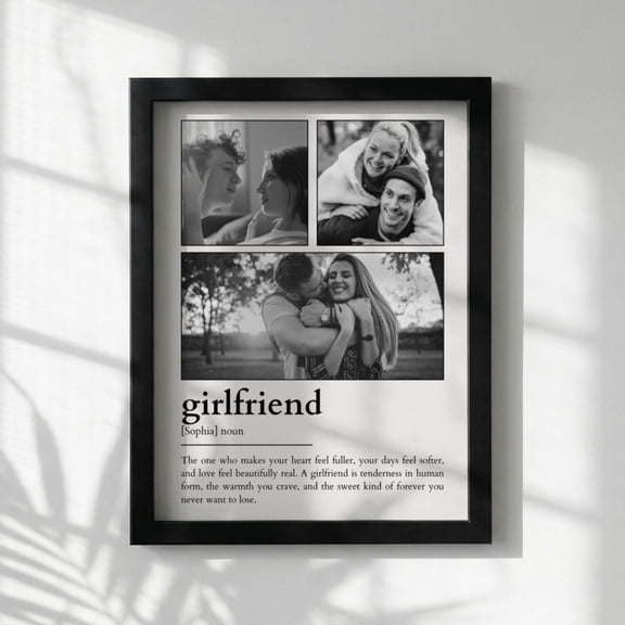Girlfriend Poster, Photo Collage, Gift For Her, Romantic, Love Photo Poster, Unique , Poster Print Only