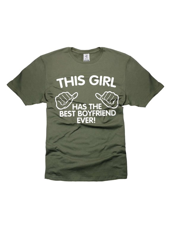 Girlfriend Shirt Valentine's Day GF Shirts This Girl Has The Best Boyfriend Ever Relationship Shirt (Small Grey)