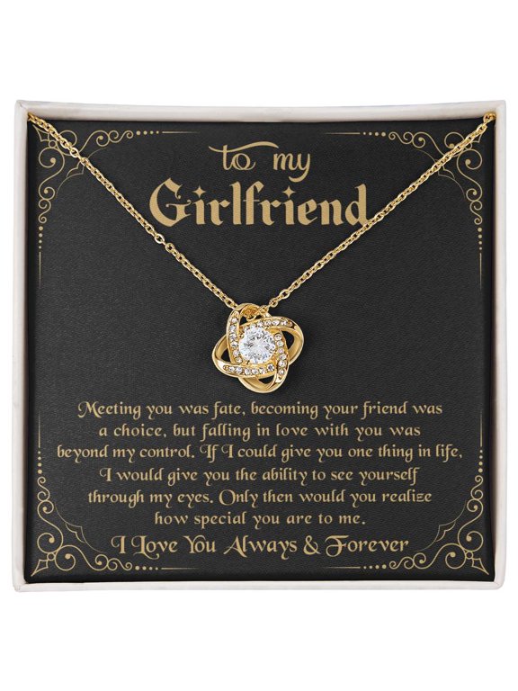 To My Girlfriend, How Special You Are To Me, A Romantic Keepsake For Your Girlfriend, Created For Sweet Moments And Heartfelt Surprises, White Love Knot Necklace
