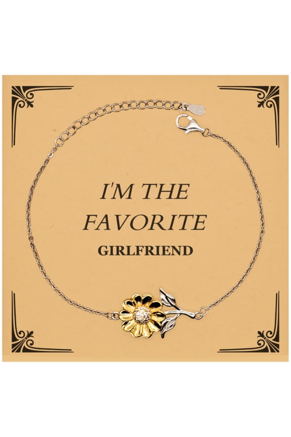 Girlfriend Sunflower Bracelet - Unique Gift for Her on Birthday, Christmas, and Graduation - Inspirational Engraved Jewelry for Confidence and Hope