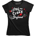 thumbnail image 1 of Girlfriend and Boyfriend Couple - I love my Crazy Boyfriend Women's T-Shirt, 1 of 4