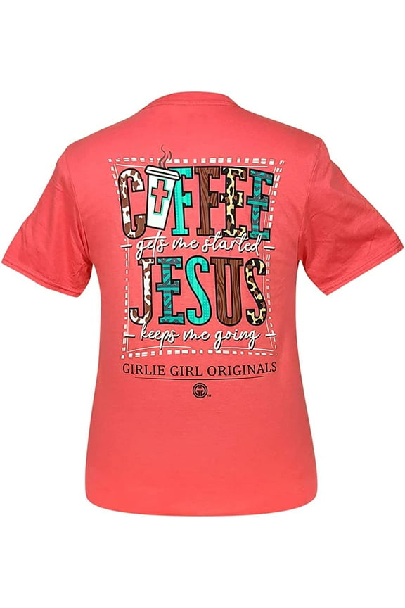 Originals Coffee and Jesus Preppy Short Sleeve T-Shirt - Adult (Medium)