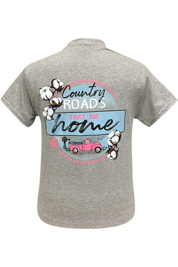 Originals Country Roads Sport Grey Short Sleeve T-Shirt (Large)