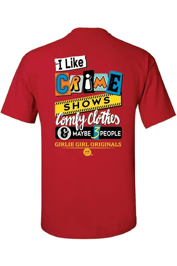 Originals I Like Crime Shows & 3 People Womens Short Sleeve T-Shirt Adult (Large)
