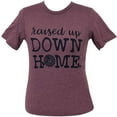 thumbnail image 1 of Girlie Girl Originals Lulu Mac Collection Down Home Short Sleeve T-Shirt-Heather Maroon-medium, 1 of 4