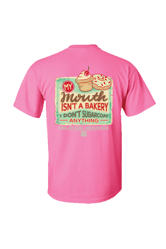 Originals My Mouth Isn't a Bakery Pink Womens Short Sleeve T-Shirt Adult (Small)