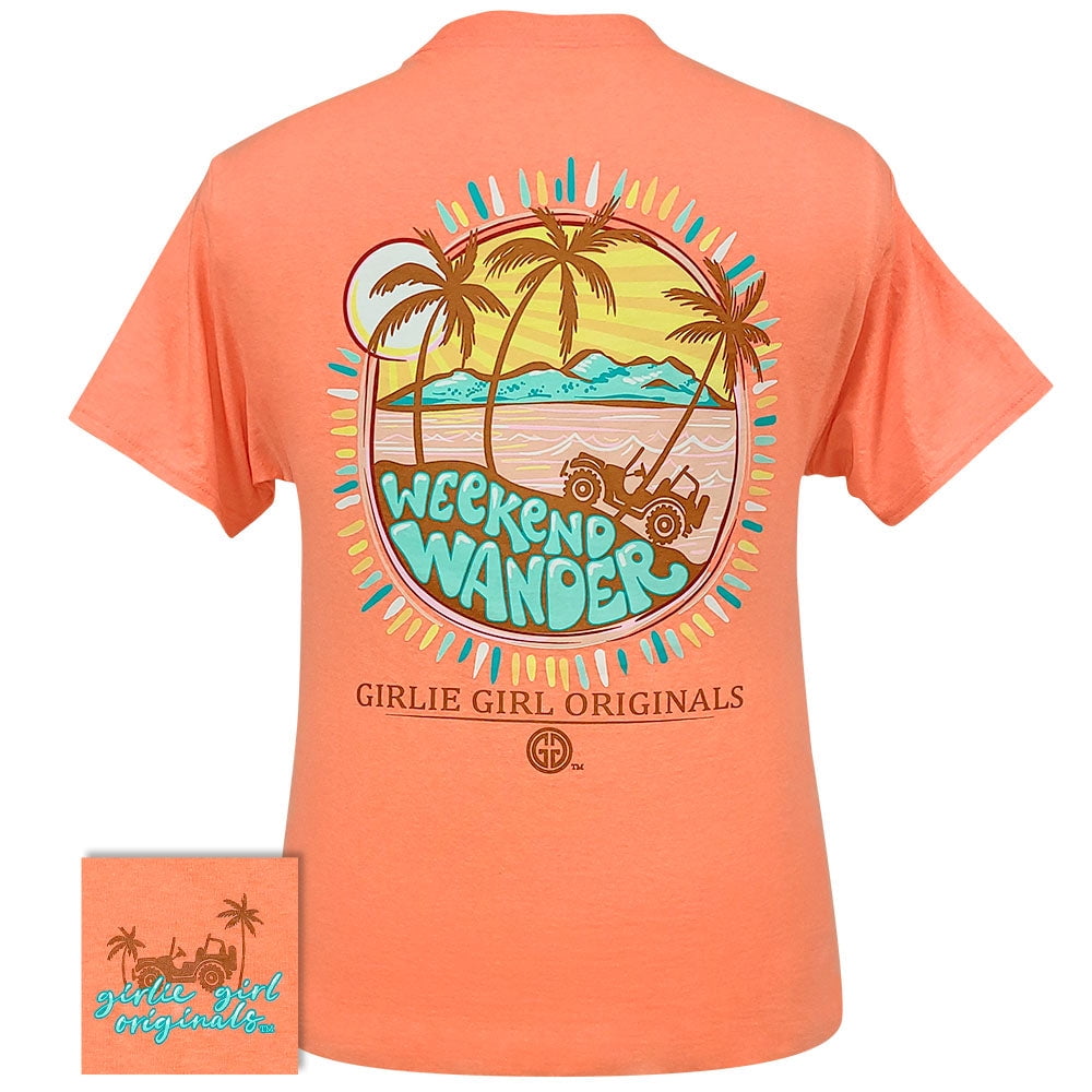 Girlie Girl Originals Weekend Warrior Retro Orange Preppy Womens Short