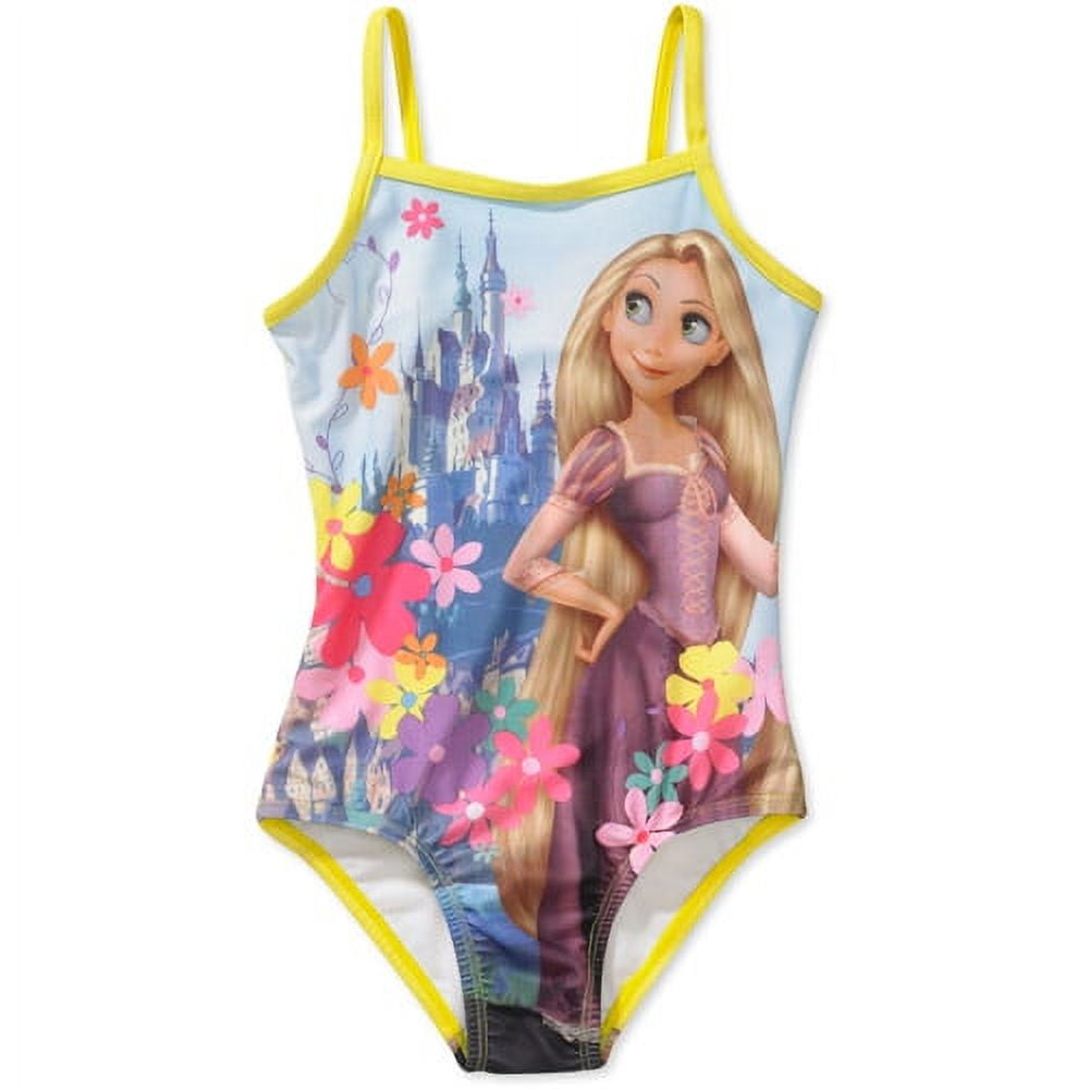 Girls' 1-Piece Rapunzel Swimsuit - Walmart.com