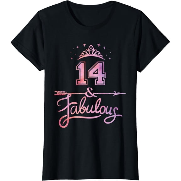 Girls 14 Years Old And Fabulous Girl 14th Birthday T-Shirt