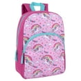 thumbnail image 1 of 15 Inch Fun Printed Backpack with Front Zippered Pockets in Rainbow Unicorn Magic, 1 of 6