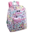 thumbnail image 1 of 17 Inch Pastel Printed Multipocket Backpack in Unicorns, Ice Cream & Rainbows, 1 of 6