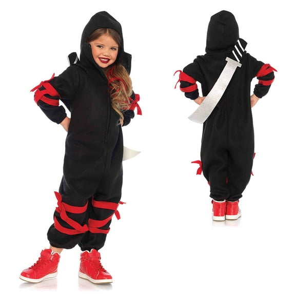 Girls' 2 PC. Ninja Kigarumi Cozy Funsie Pajama Hoodie