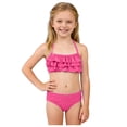thumbnail image 1 of Girls 2 Piece Bikini Set Halter Triangle Top Floral Print Mid Waist Bottom Cute Swimwear Girls Rash Guard Swimsuit, 1 of 4