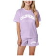 thumbnail image 1 of Girls 2 Piece Clothing Sets Short Sleeve T Shirt and Elastic Waist Shorts Girls Summer Clothes, 1 of 4