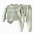 thumbnail image 1 of Girls 2-Piece Long Sleeve Pajama Set with Cartoon Print,Soft Cotton Sleepwear, 1 of 4