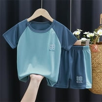 Girls' 2 Piece Outfit Sport T-Shirt and Shorts Set Boy Summer Clothes for Kids Girl 11-12 Years