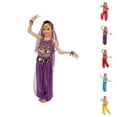 thumbnail image 1 of Girls 2 Piece Outfits Girls Set Girl's Cute Dance Children's Dance Show Belly Dance Sequin Mesh Set, 1 of 3