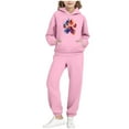 thumbnail image 1 of Girls 2 Piece Outfits Sweatsuit Long Sleeve Hoodie Sweatshirt and Sweatpant Kids Clothing Sets 2-14 Years, 1 of 6