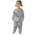 thumbnail image 1 of Girls 2 Piece Pajama Set Cute Print Sleepwear Long Sleeve Top And Pants Soft Nightwear Outfit For Toddlers Kids Children 2 To 10 Years Old, 1 of 3
