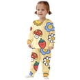 thumbnail image 1 of Girls 2 Piece Pajama Set Cute Print Sleepwear Soft Long Sleeve Top And Pants Matching Nightwear Outfit For Toddlers Kids Children 2 To 10 Years Old, 1 of 3
