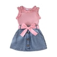 thumbnail image 1 of Girls 2 Piece Pajamas,Kids Short Summer Sleepwear Set,6-12 Months 12-24 Months 2t 3t 4t 5t 6t 7t Children Girls Cozy Short Sleeves And Shorts Pjs,Beach 12-18 Months, 1 of 7