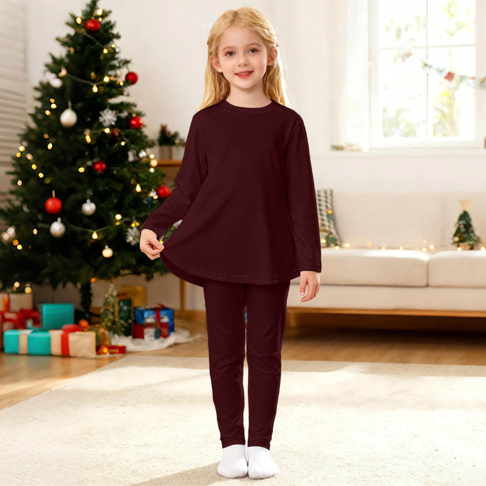Baby Girl 2 Piece Clothes Set For Casual Wear Blended Pajama Suiting #MKM221 main image 0