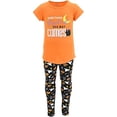 thumbnail image 1 of Girls 2 Piece Something Wicked Comes Halloween Outfit (3Y, Orange), 1 of 5