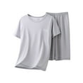 thumbnail image 1 of Girls 2 Piece Summer Outfits Kids Short Sleeve T-Shirts and Elastic Waist Shorts Clothing Sets, 1 of 8