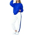 thumbnail image 1 of Girls 2 Piece Sweatsuit Long Sleeve Crew Neck Pullover Sweatshirts Elastic Waist Jogger Sweatpants Casual Outfits Sets with Pockets 3-14 Years, 1 of 6