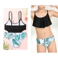 thumbnail image 1 of Girls 2 Piece Swimsuit Ruffled Girls Bikini with Chest Pad Bathing Suit for Girls 7-8 Years, 1 of 8