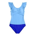 thumbnail image 1 of Girls 2-Piece Swimsuit Set Ages 7-16, Ruffle High-Waist Bikini, Kids Bathing Suit for Pool & Beach, 1 of 7