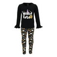 thumbnail image 1 of Girls 2 Piece Wicked Cute Halloween Legging Outfit (2Y, Black), 1 of 5