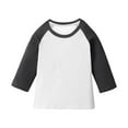 thumbnail image 1 of Girls 3/4 Sleeve T-shirts Crew Neck Colorblock Casual Fashion Raglan Tee Tops 3-14 Years Tshirts for Boys (13 Years, Dark Gray), 1 of 5