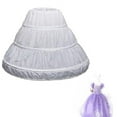 thumbnail image 1 of Girls 3 Hoops Crinoline Petticoat Full Slip Ball Gowns Crinoline Skirts Skirt Underskirt Girl Dress Full Slip, 1 of 4
