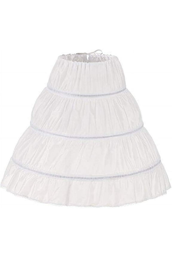 Girls' 3 Hoops Petticoat Full Slips Ball Gowns Crinoline Skirt Underskirt for Slip Formal