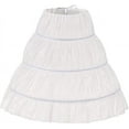thumbnail image 1 of Girls' 3 Hoops Petticoat Full Slips Flower Girls Crinoline Skirts Underskirt for Slip Formal, 1 of 4