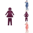 thumbnail image 1 of Girls 3-Piece Full Coverage Hijab Swimsuit Modest with Long Sleeve Rash Guard Top, Swim Pants & Matching Cap, 1 of 7