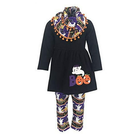 Girls 3 Piece Halloween Legging Set (3t)