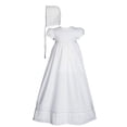 thumbnail image 1 of Girls 30″ White Cotton Dress Christening Gown Baptism Gown with Lace (Baby), 1 of 3
