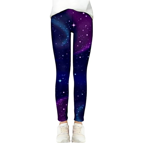 Kids Girls 3D Stars Printed Leggings Kids Soft Lounge Pants Toddler Workout Tights Playwear A 18 M-24 M