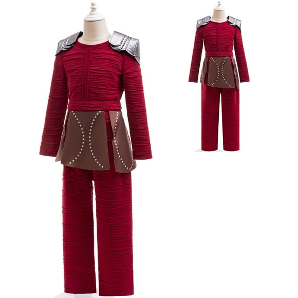 Girls 3PC Shirt Pant Armor Halloween Dragon Trainer Costume Set for 4-5Y