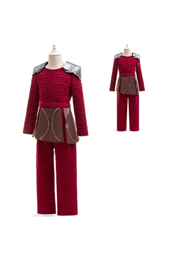 Girls 3PC Shirt Pant Armor Halloween Dragon Trainer Costume Set for 4-5Y