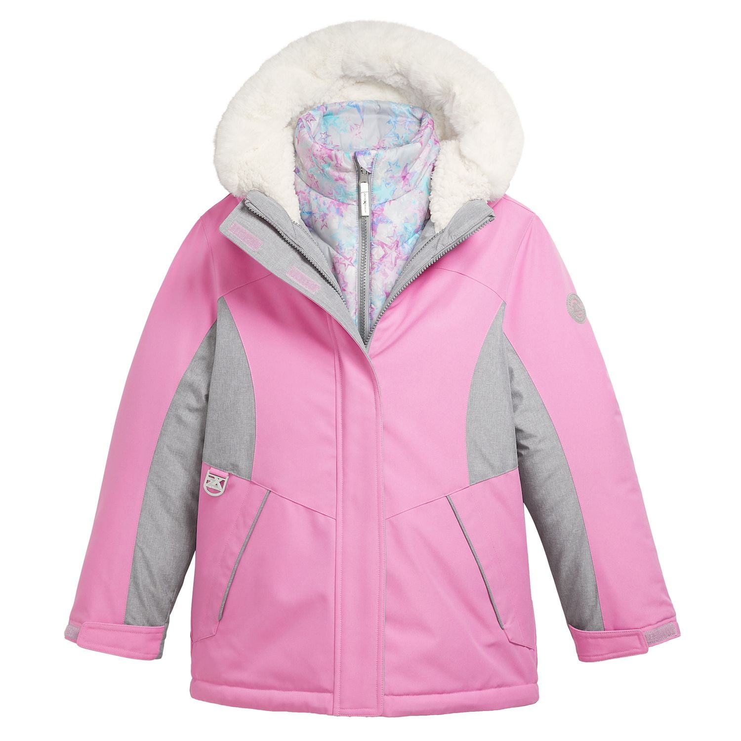 Girls 4-16 ZeroXposur 3-in-1 System Jacket Color: Mauve Size