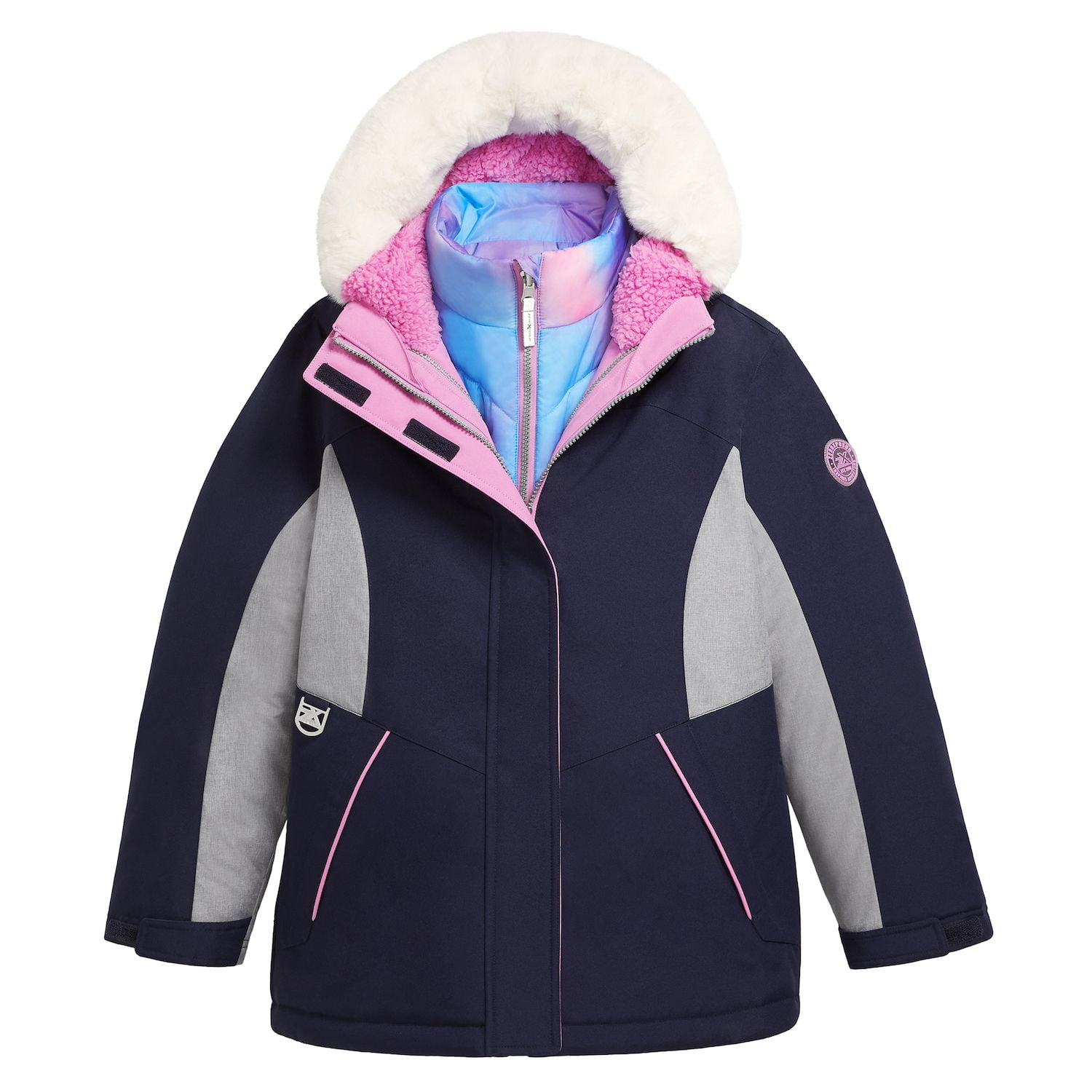 Girls 4-16 ZeroXposur 3-in-1 System Jacket Color: Grape Size Girls 4-16 ZeroXposur 3-in-1 System Jacket Color: Grape Size